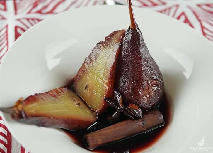 Slow Cooker Poached Pears