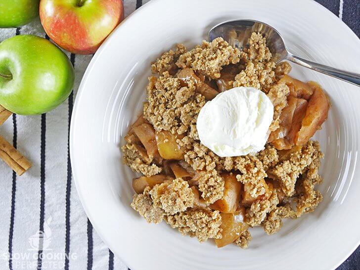 Apple Crisp cooked in the Slow Cooker