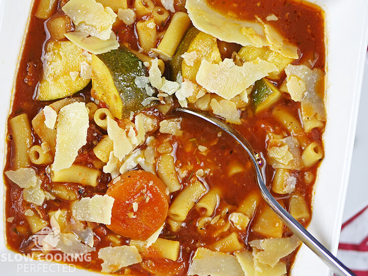 Slow Cooked Minestrone Soup with Bacon