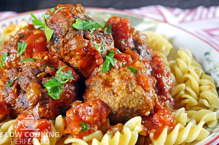 Italian Inspired Slow Cooker Meatballs