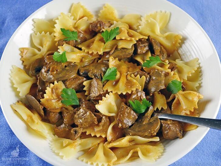 Slow Cooker Beef Stroganoff