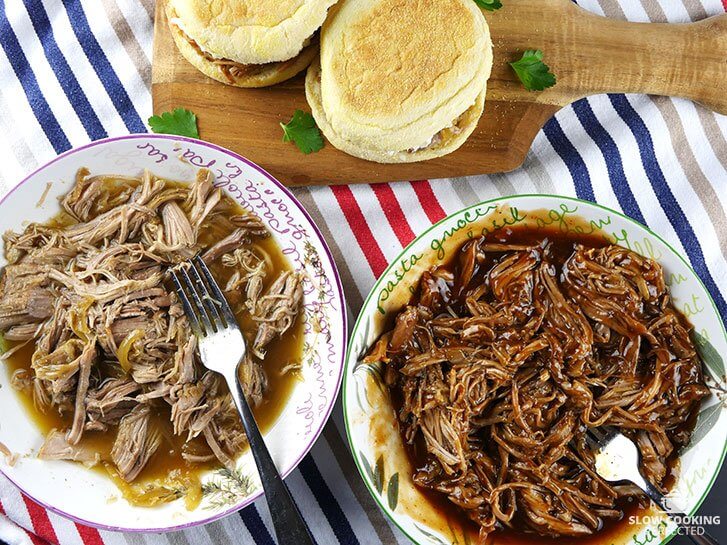 Pulled Pork with two different sauces