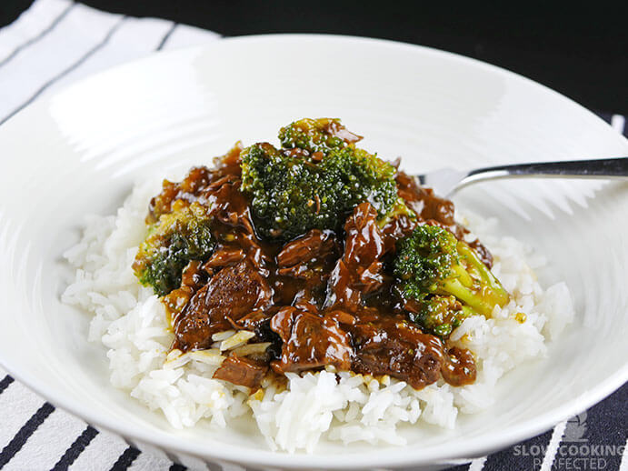 American Chinese Beef and Broccoli with Rice