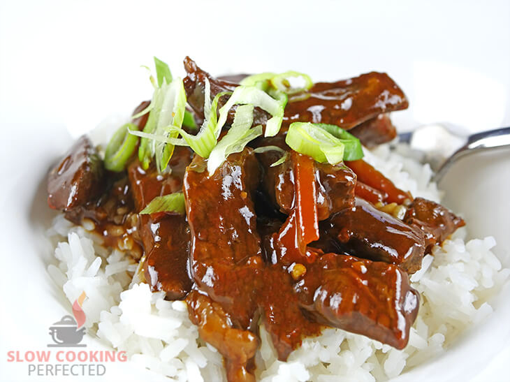 Slow-Cooked Mongolian Beef with Steamed Rice