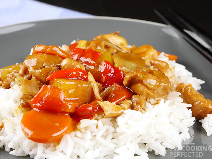 Sweet and Sour Chicken cooked in a Slow Cooker