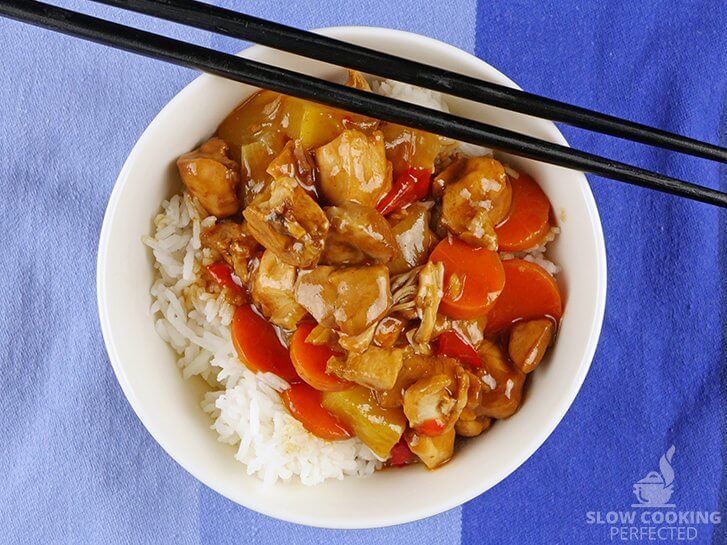 Sweet and Sour Chicken with rice