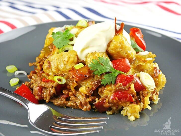 Slow Cooker Tater Tot Casserole - Damn Delicious