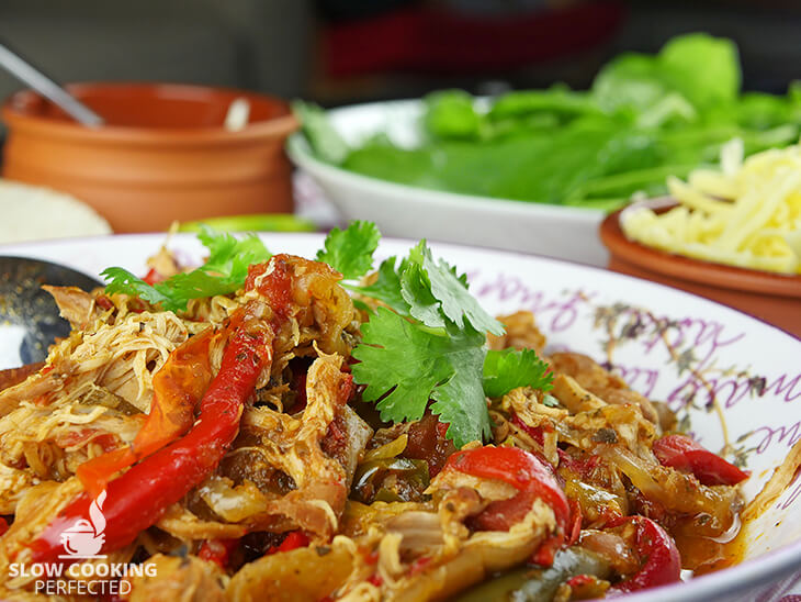 Chicken Fajitas cooked in a Slow Cooker