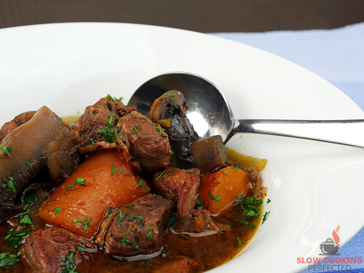 Slow Cooker Beef Burgundy in a bowl