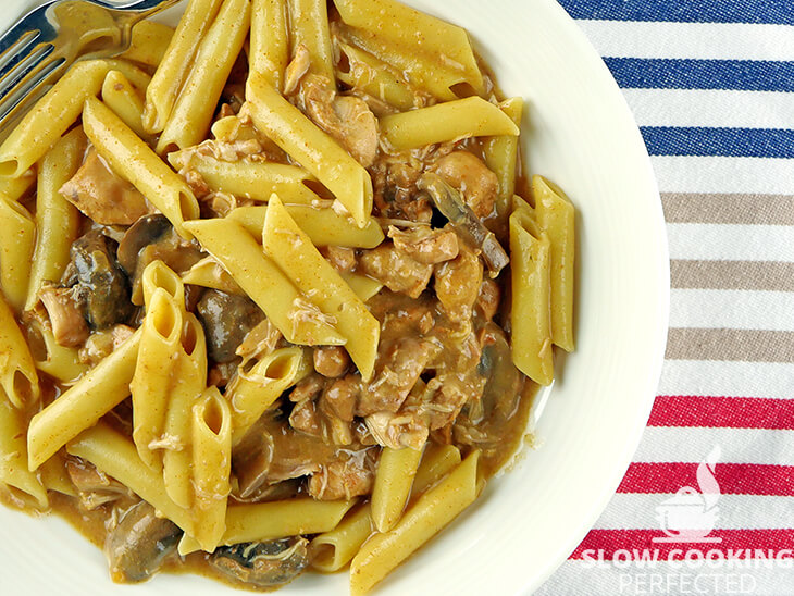 Slow Cooker Chicken and Mushroom Stroganoff with no soup