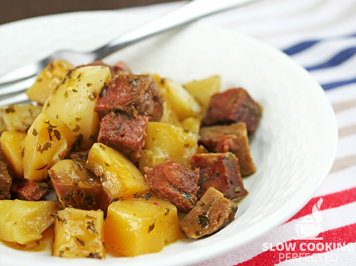 Corned Beef Hash cooked in a Slow Cooker