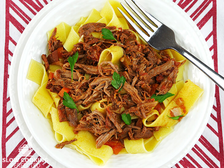 Slow Cooked Lamb Ragu with Pappardelle Pasta