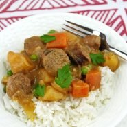 Slow Cooker Curried Sausages