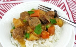 Featured image for Slow Cooker Curried Sausages