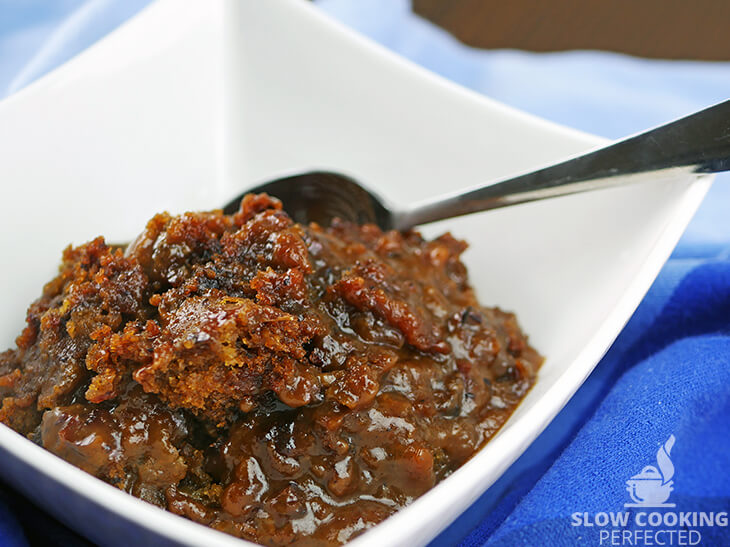 Slow Cooker Sticky Toffee Pudding with Dates