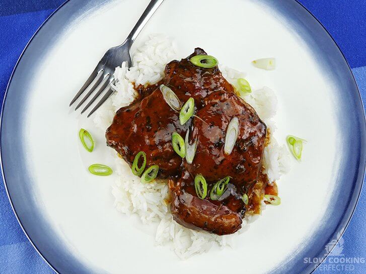 Honey Balsamic with rice and scallions