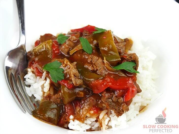 Slow Cooker Pepper Steak