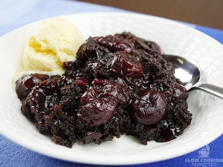 Slow Cooker Chocolate Cherry Dump Cake