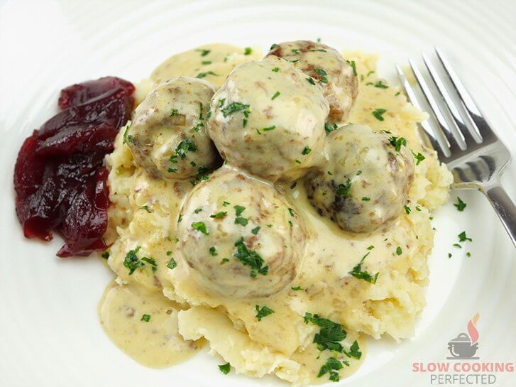 Swedish Meatballs Cooked in the Slow cooker