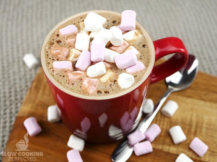 Slow Cooker or Stove Top Pink Hot Chocolate