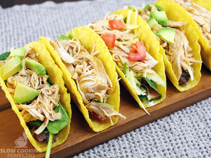 3 Ingredient Shredded Chicken in Tacos