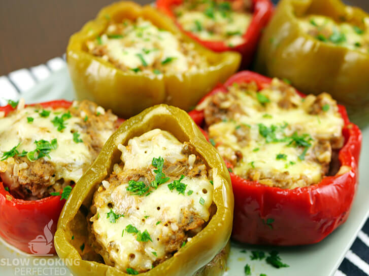 Slow Cooker Stuffed Peppers - Slow Cooking Perfected