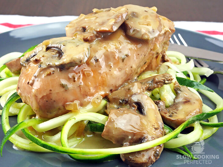 Slow-Cooked chicken marsala with cream