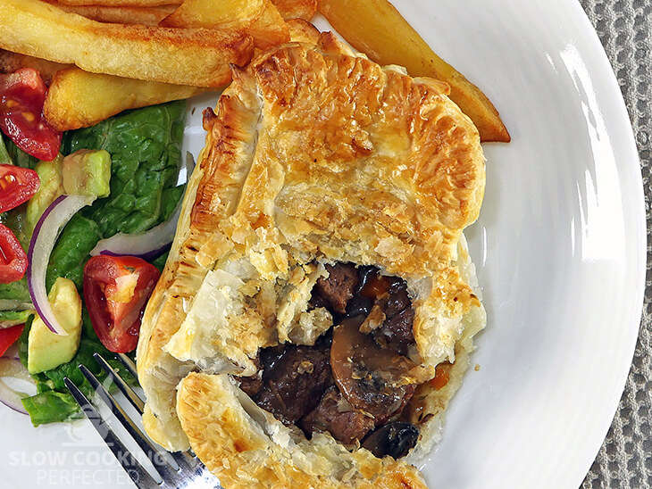 Puff Pastry Beef and Mushroom pie