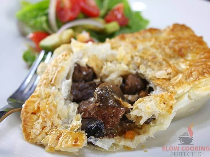 Slow Cooker Beef and Mushroom Pie