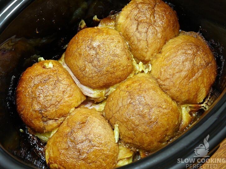 Ham and Cheese Sandwiches in the Slow Cooker