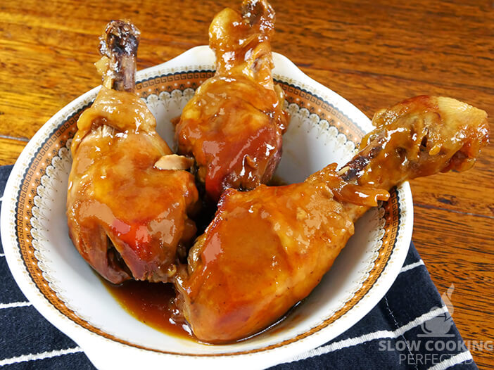 Slow cooker honey BBQ chicken drumsticks