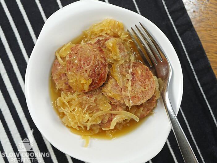 Slow Cooker Sausage and Sauerkraut Slow Cooking Perfected