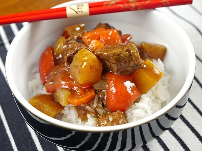 Crockpot Sweet and Sour Hawaiian Beef - Cotter Crunch