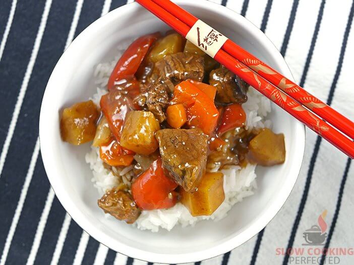 Crockpot Sweet and Sour Hawaiian Beef - Cotter Crunch