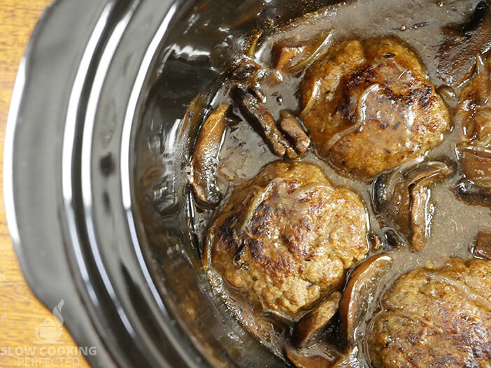 Salisbury Steak in the Slow Cooker