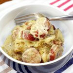 Featured image for Creamy Slow Cooker Sausage and Potatoes