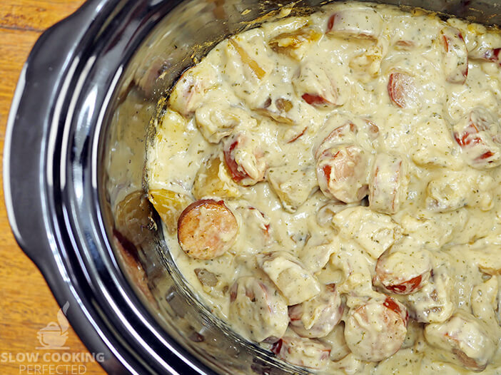 Sausage and Potato Casserole in the Slow Cooker