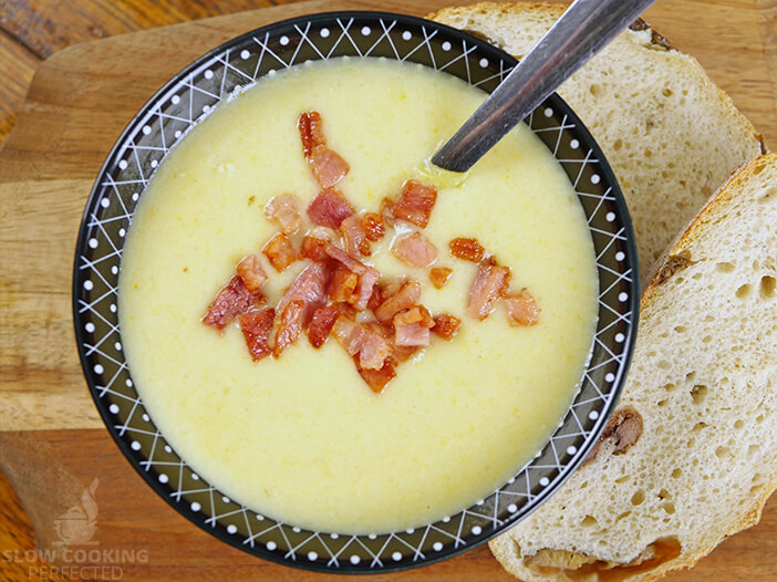 Potato Soup with Olive Bread