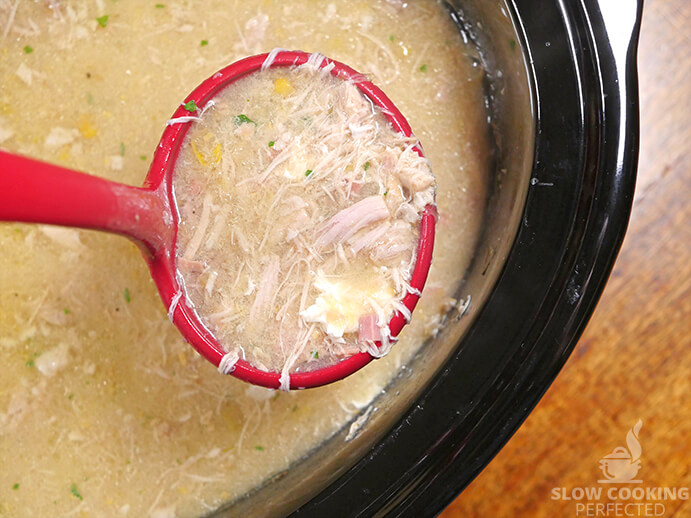 Chicken and Corn Soup in the Slow Cooker