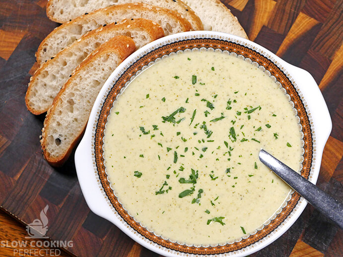 Broccoli Cheddar Soup from the Slow Cooker