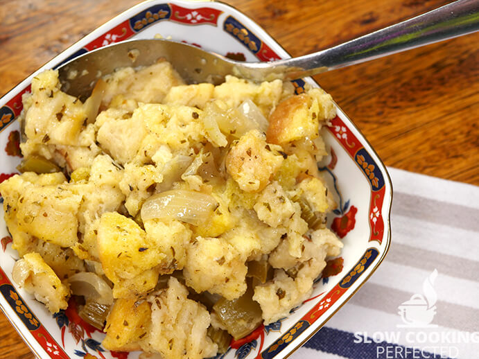 Bread Stuffing in a Bowl