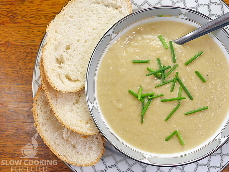 Potato and Leek Soup with Bread