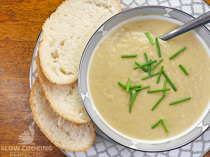 Slow Cooker Potato Leek Soup - The Magical Slow Cooker