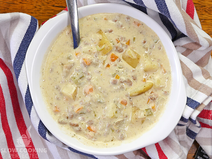 Creamy Cheeseburger Soup with Potato