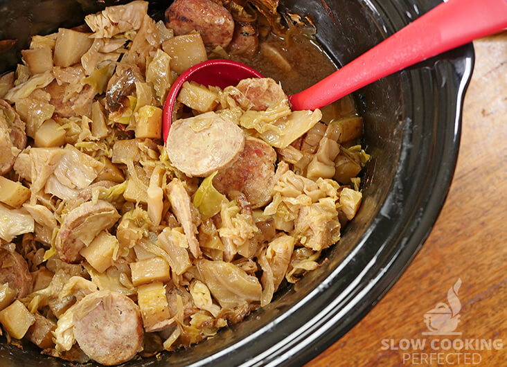 Sausage and Cabbage in the Slow Cooker