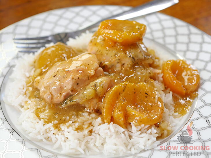 Slow-Cooked Apricot Chicken with Rice