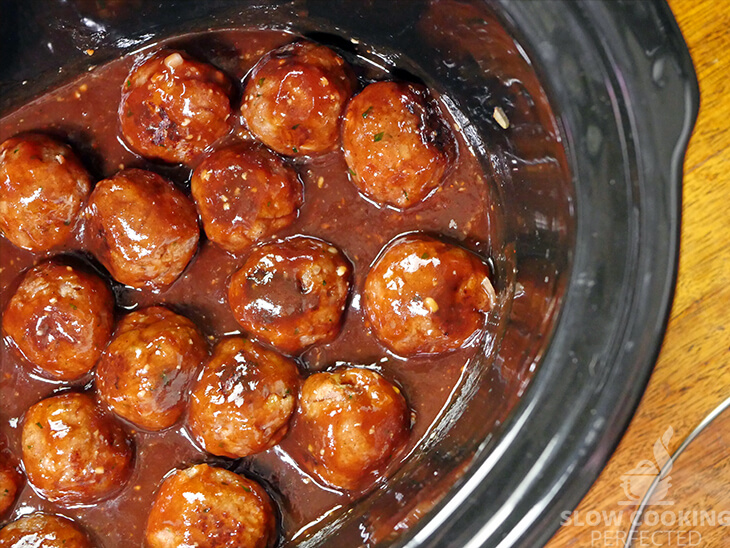 BBQ Meatballs in the Slow Cooker