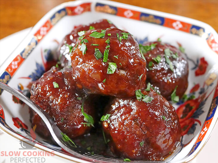 Slow Cooker BBQ Meatballs made from Scratch