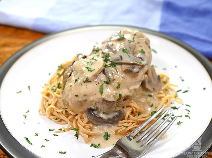 Slow Cooker Chicken and Mushrooms