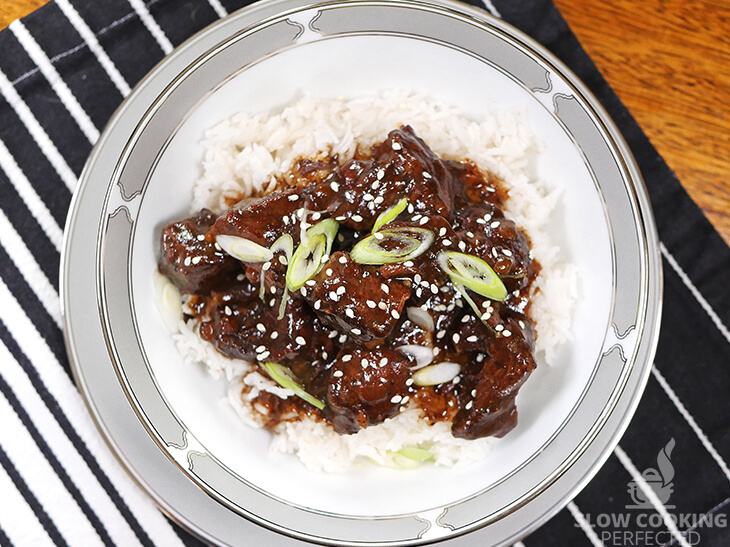Slow-Cooked Korean beef with Rice
